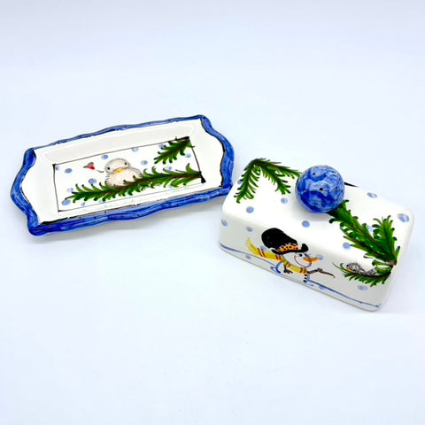Feathered Friends Butter Dish