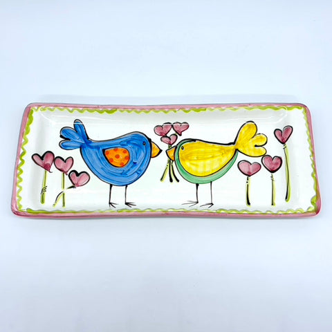 Love Birds Bread Tray