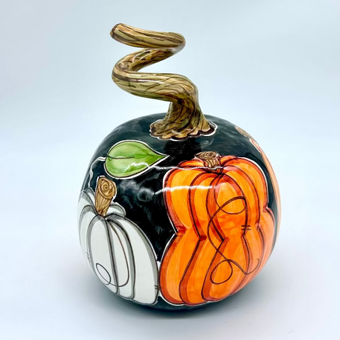 Medium Ann's Pumpkins with Black Background 3d Pumpkin