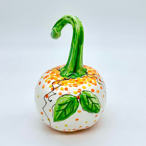 Small Orange Confetti 3d Pumpkin