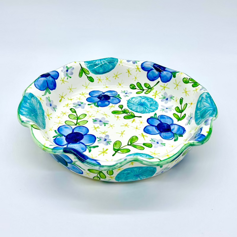 Blue Summer Dress Pie Baker