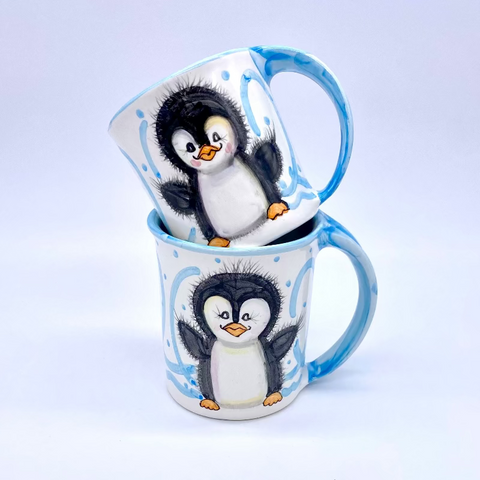Fuzzy Penguin Mugs