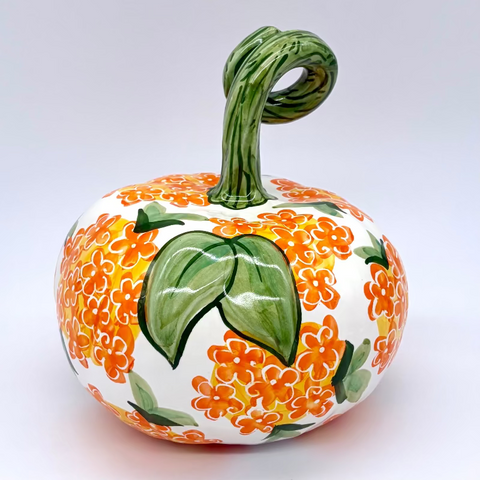 Medium Orange Hydrangea 3d Pumpkin