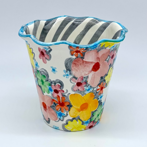 Soft Floral Flower Pot