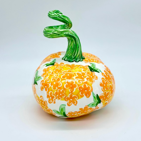 Medium Orange Hydrangea 3d Pumpkin