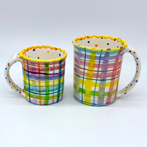 Spring Plaid Mugs