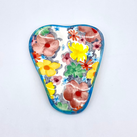 Soft Floral Double Spoon Rest