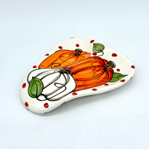 Ann's Pumpkins Double Spoon Rest