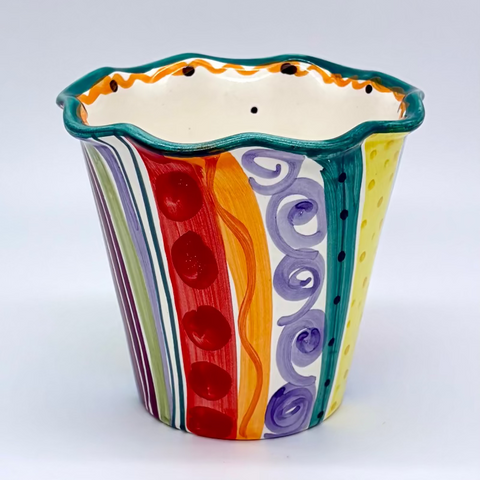 Julie Stripe Flower Pot