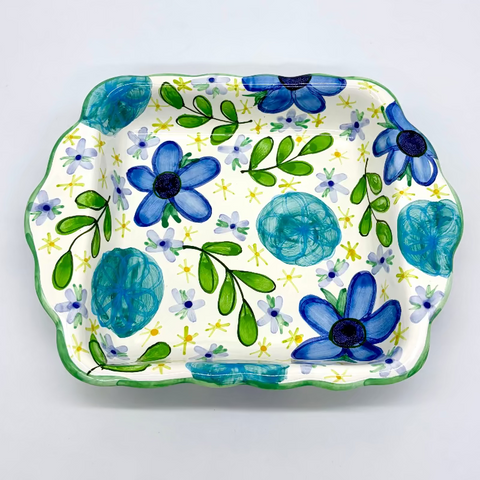 Blue Summer Dress Square Baker