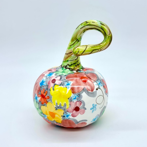 Small Soft Floral 3d Pumpkin