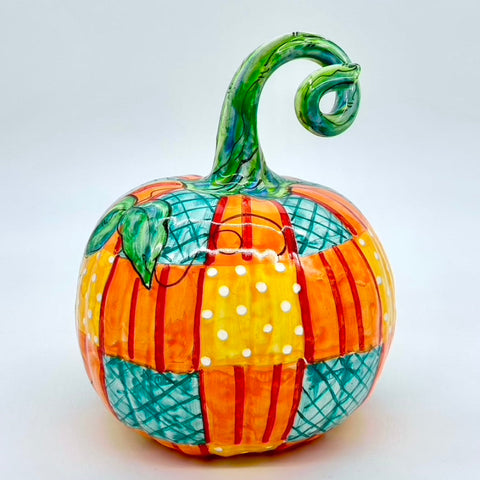 Medium Patchwork 3d Pumpkin