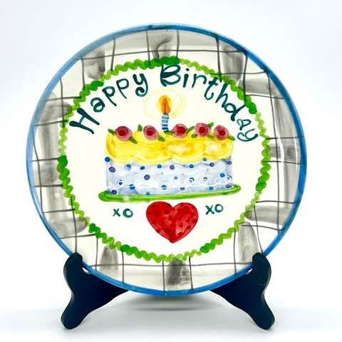 XO Birthday Cake Plate