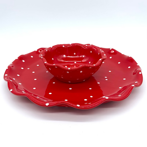 Red and White Dot Serving Bundle