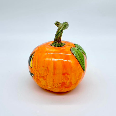 Small Jack-O-Lantern with Spider 3d Pumpkin