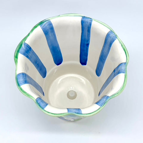 Blue Summer Dress Flower Pot