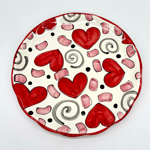 Confetti Hearts Plates
