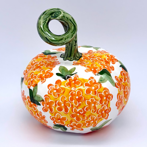 Medium Orange Hydrangea 3d Pumpkin