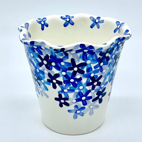 Little Blue Flowers Flower Pot