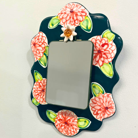 Zinnia Flower Mirror