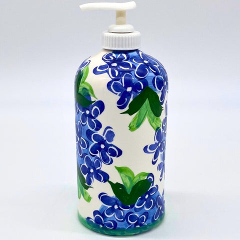Blue Hydrangea Soap Pump
