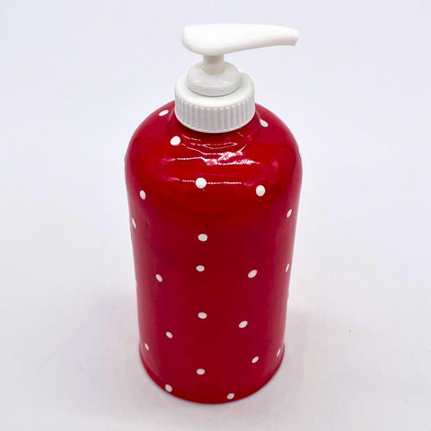 Red and White Dot Soap Pump