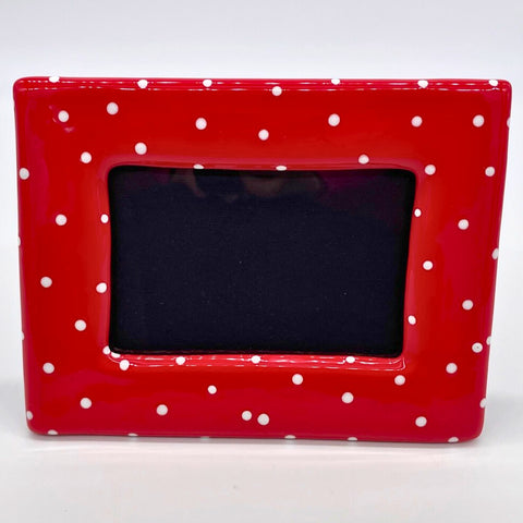 Red and White Dot Picture Frame