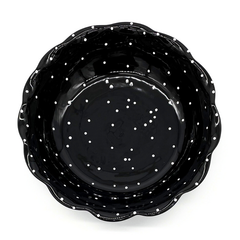 Black and White Dot Pasta Bowl