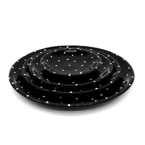 Black and White Dot Plates