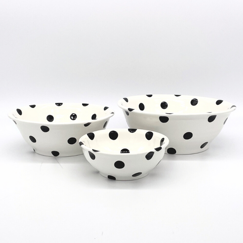 White and Big Black Dots Bowls