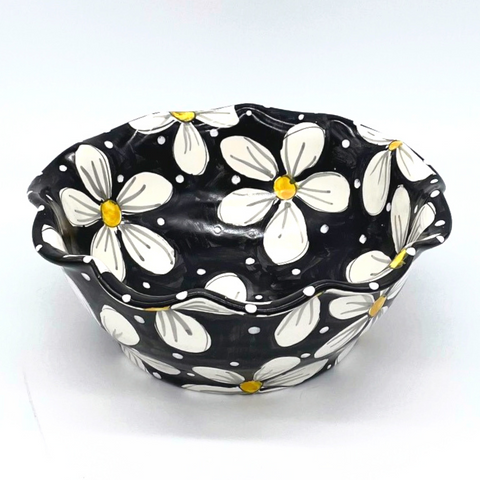 Black and White Daisy Bowls