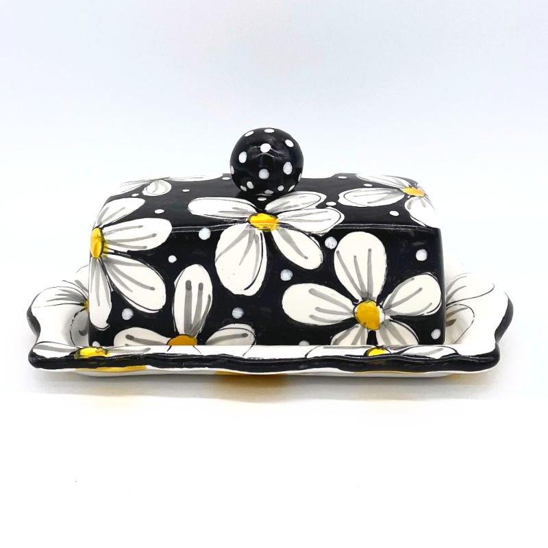Black and white butter dish outlet
