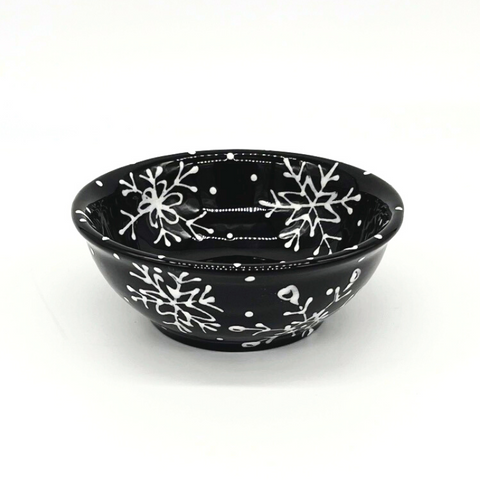 Black and White Snowflake Bowls