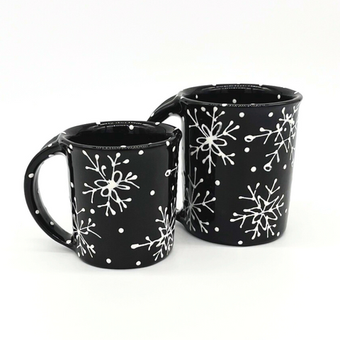 Black and White Snowflake Mug