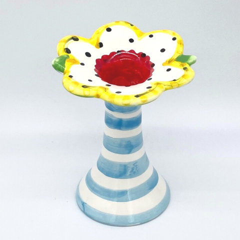 Yellow Dotted Flower Vase