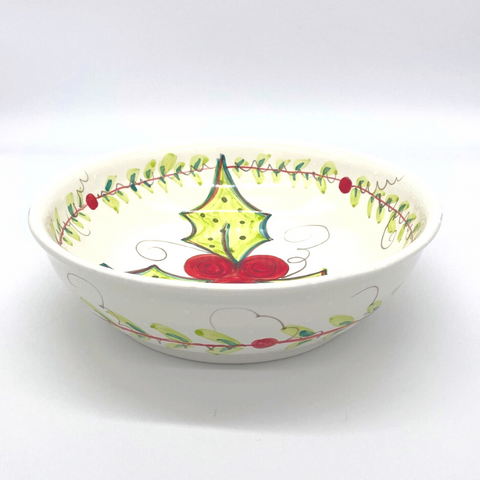 Retro Holly Pasta Bowl