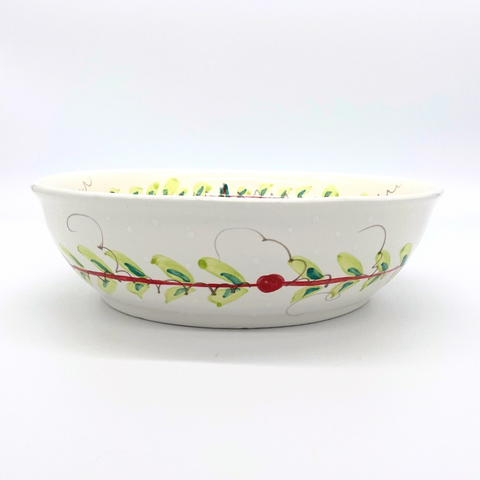 Retro Holly Pasta Bowl