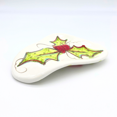 Retro Holly Double Spoon Rest