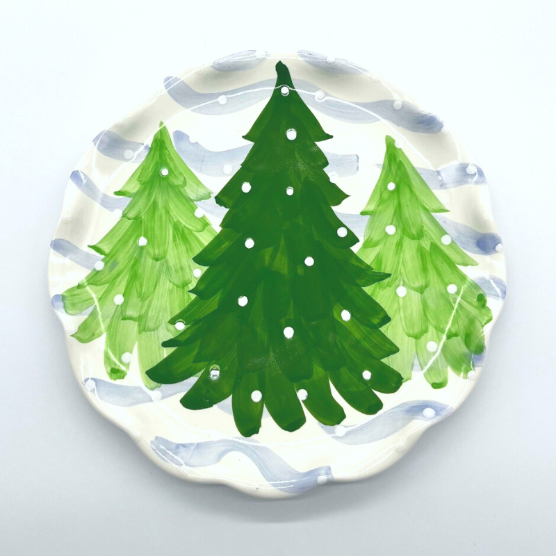 Snowy Trees Plates | packercreekpottery