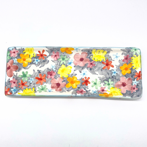 Soft Floral Bread Tray